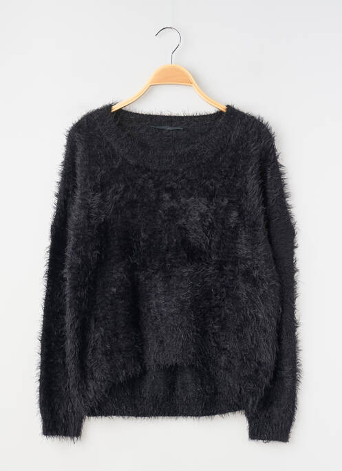 Pull coupe droite manches longues noir TEDDY SMITH fille