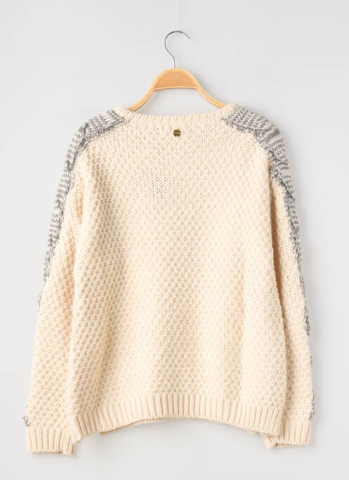 Pull coupe droite manches longues beige TEDDY SMITH fille