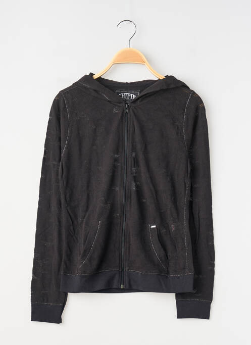 Gilet manches longues resserrée sur le bas noir CHIPIE fille