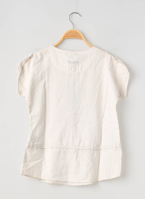 Top coupe cintrée manches courtes blanc TEDDY SMITH fille