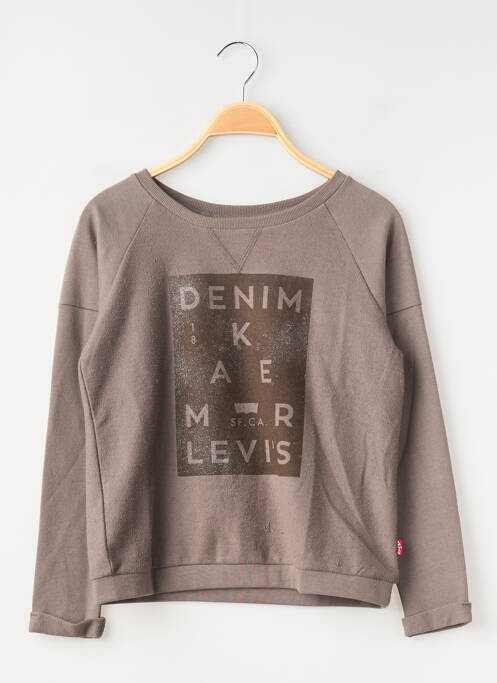 Sweat-shirt manches longues manches longues beige LEVIS fille