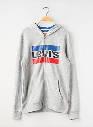 Veste casual finition bords-côtes gris LEVI'S garçon