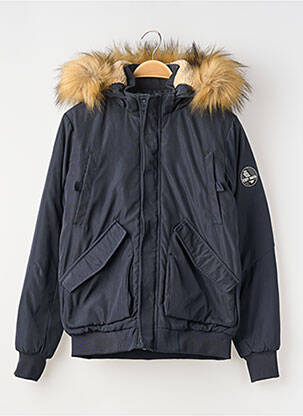Parka poches a capuche bleu TEDDY SMITH garçon