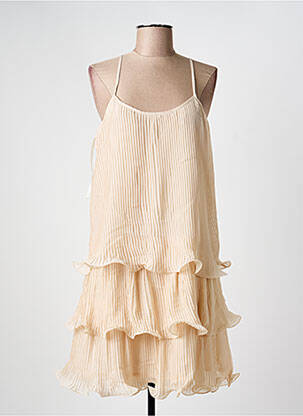 Robe mi-longue sans manche sans manche beige VERO MODA femme