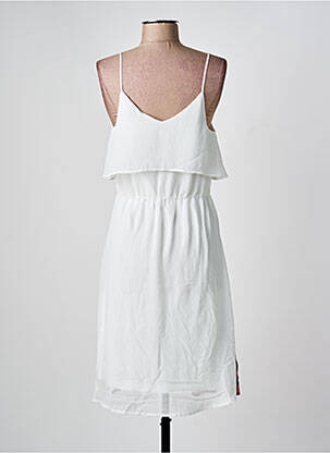 Robe mi-longue imprimé fantaisie fines bretelles blanc VERO MODA femme