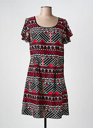 Robe mi-longue coupe évasée manches courtes noir VERO MODA femme