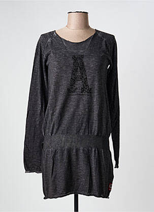 Robe mi-longue manches longues manches longues gris CHIPIE femme