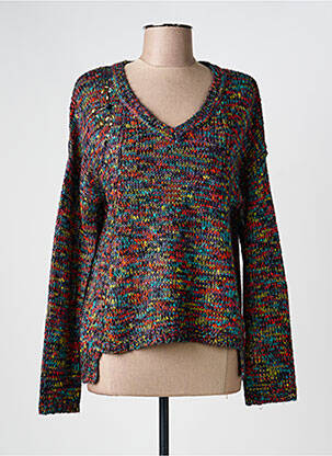 Pull col v manches longues bleu CHIPIE femme