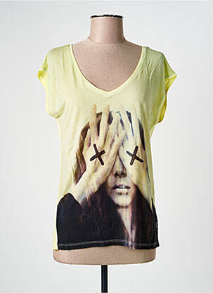 Top manches courtes manches courtes jaune CHIPIE femme