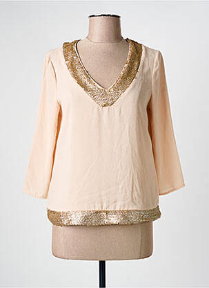 Blouse manches 3/4 manches 3/4 beige VERO MODA femme