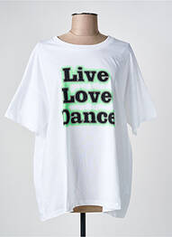 T-shirt coupe droite manches courtes blanc KAFFE femme