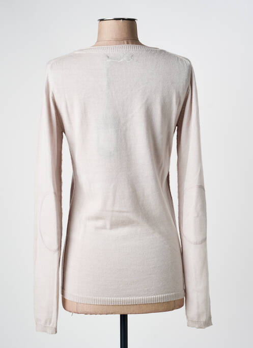 Pull coupe cintrée manches longues beige TEDDY SMITH femme