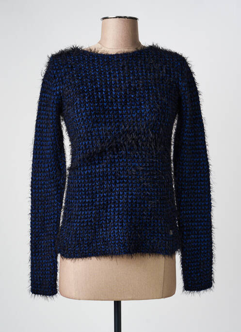 Pull coupe cintrée manches longues bleu CHIPIE femme