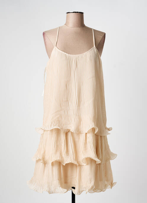 Robe mi-longue beige VERO MODA femme