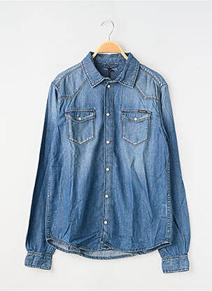 Chemise manches longues coupe droite bleu TEDDY SMITH garçon