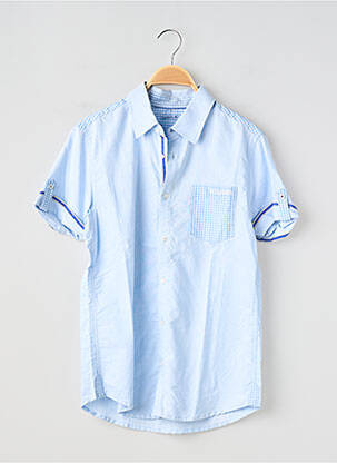 Chemise manches courtes imprimé fantaisie bleu TEDDY SMITH garcon