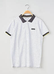 Polo imprimé fantaisie manches courtes blanc TEDDY SMITH garcon