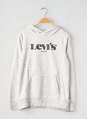 Sweat-shirt à capuche col v manches longues gris LEVI'S garçon