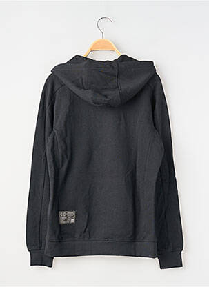 Sweat-shirt à capuche col v manches longues noir TEDDY SMITH garçon