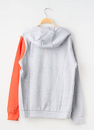Sweat-shirt à capuche col v manches longues gris TEDDY SMITH garçon