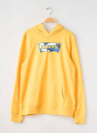 Sweat-shirt à capuche poches manches longues jaune LEVIS garcon