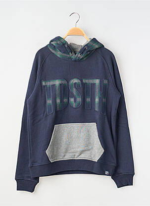 Sweat-shirt à capuche poches manches longues bleu TEDDY SMITH garcon