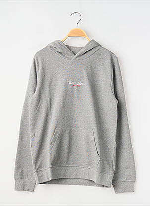 Sweat-shirt à capuche poches manches longues gris TEDDY SMITH garçon