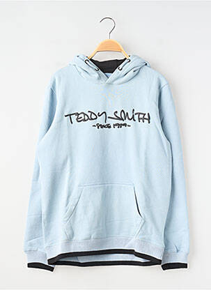 Sweat-shirt à capuche poches manches longues bleu TEDDY SMITH garçon