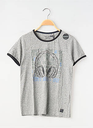 T-shirt imprimé fantaisie manches courtes gris TEDDY SMITH garçon