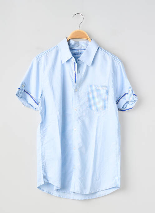 Chemise manches courtes imprimé fantaisie bleu TEDDY SMITH garcon