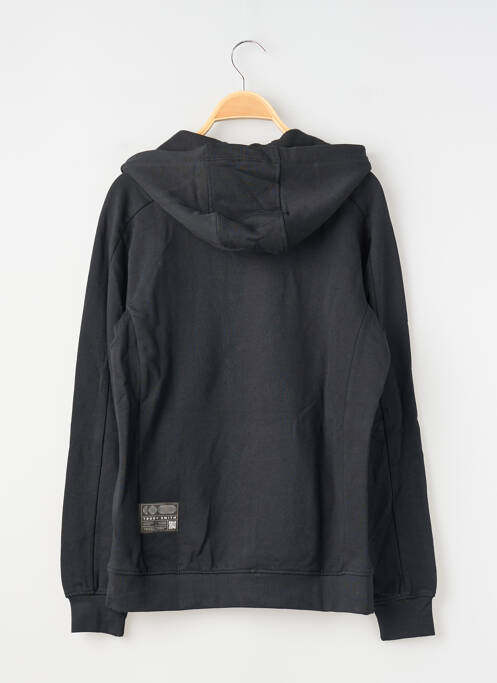 Sweat-shirt à capuche col v manches longues noir TEDDY SMITH garcon