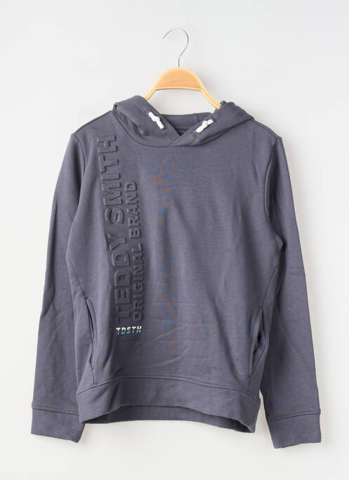 Sweat-shirt à capuche poches manches longues bleu TEDDY SMITH garcon