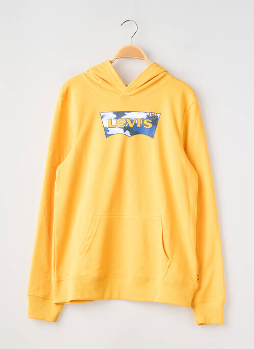 Sweat-shirt à capuche poches manches longues jaune LEVIS garcon