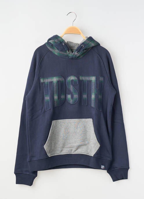 Sweat-shirt à capuche poches manches longues bleu TEDDY SMITH garcon