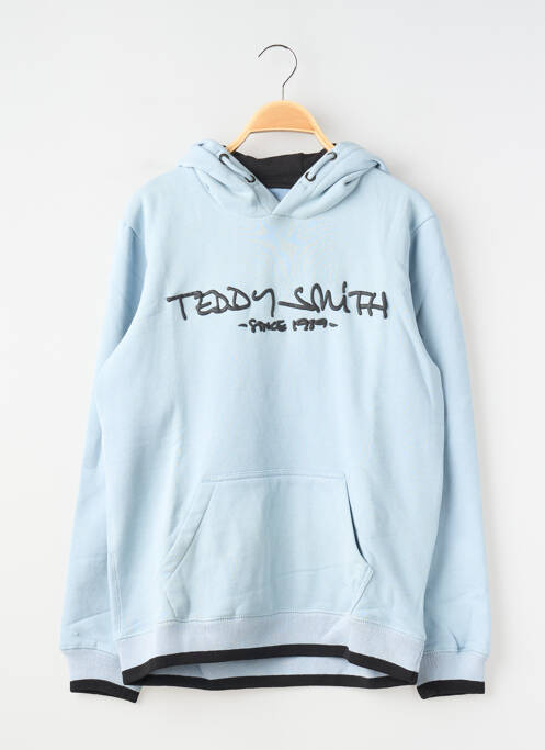Sweat-shirt à capuche poches manches longues bleu TEDDY SMITH garcon