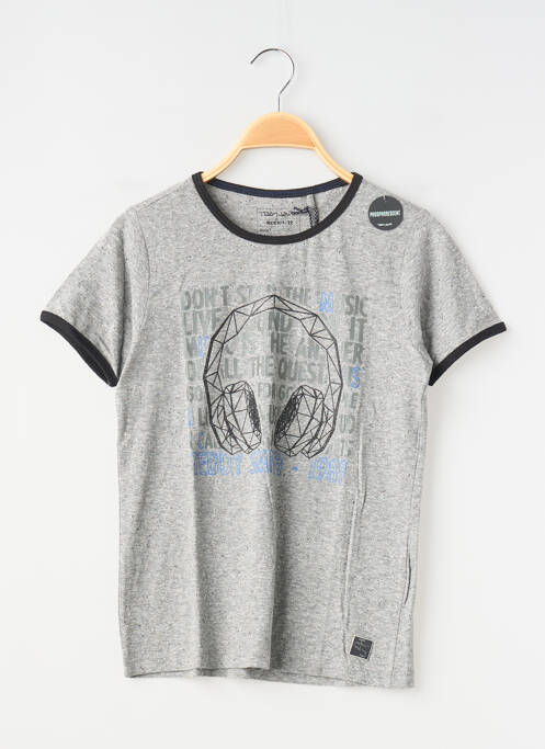 T-shirt coupe droite manches courtes gris TEDDY SMITH garcon