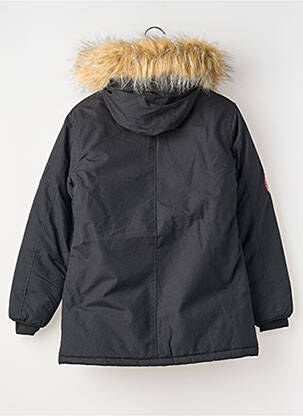 Parka poches a capuche noir NORTH VALLEY garçon