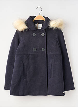 Manteau court fermeture boutonnée sur le devant a capuche bleu TEDDY SMITH fille