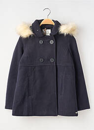 Manteau court coupe droite a capuche bleu TEDDY SMITH fille