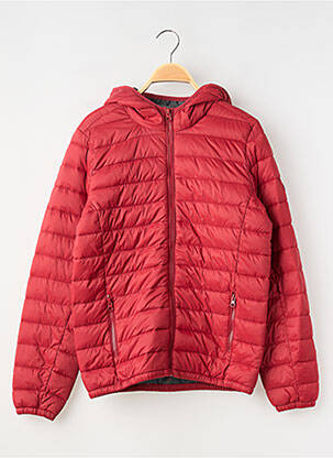 Doudoune tissage matelassé a capuche rouge TEDDY SMITH garçon