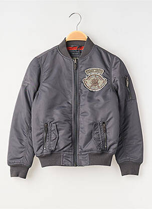 Blouson broderie gris TEDDY SMITH garçon