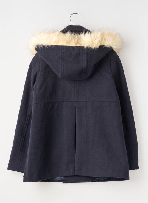 Manteau court coupe droite a capuche bleu TEDDY SMITH fille