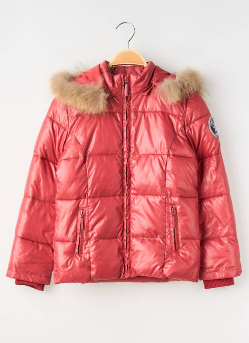 Doudoune manches longues a capuche rouge TEDDY SMITH fille
