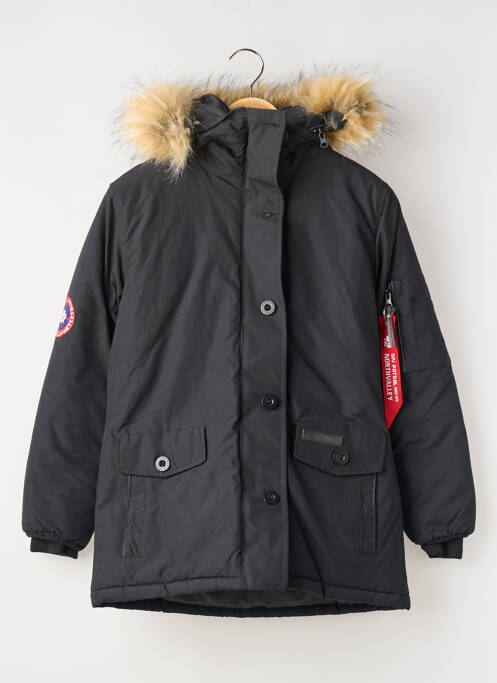 Parka noir NORTH VALLEY garçon