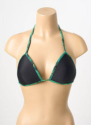 Haut de maillot de bain fermeture liens à nouer haut triangles noir PIECES femme