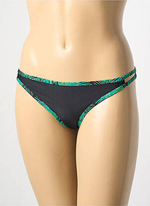 Bas de maillot de bain imprimé fleurs culotte noir PIECES femme