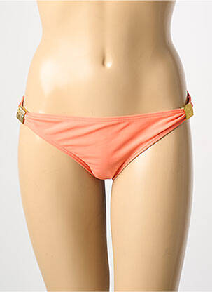 Bas de maillot de bain tissage satiné culotte rose PIECES femme