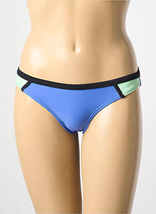 Bas de maillot de bain tissage satiné culotte bleu PIECES femme
