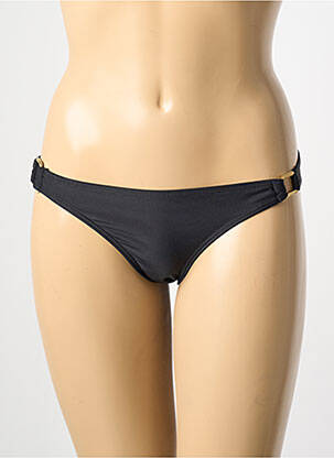 Bas de maillot de bain tissage satiné culotte noir PIECES femme