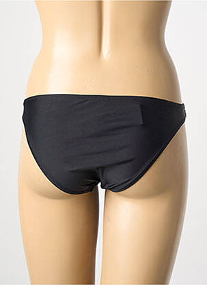 Bas de maillot de bain tissage satiné culotte noir PIECES femme